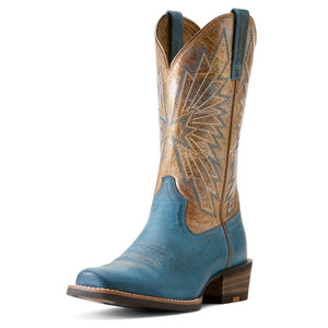 10053602 Ariat Ladies Decatur Boots Indigo Dreams/Pearlised Tan