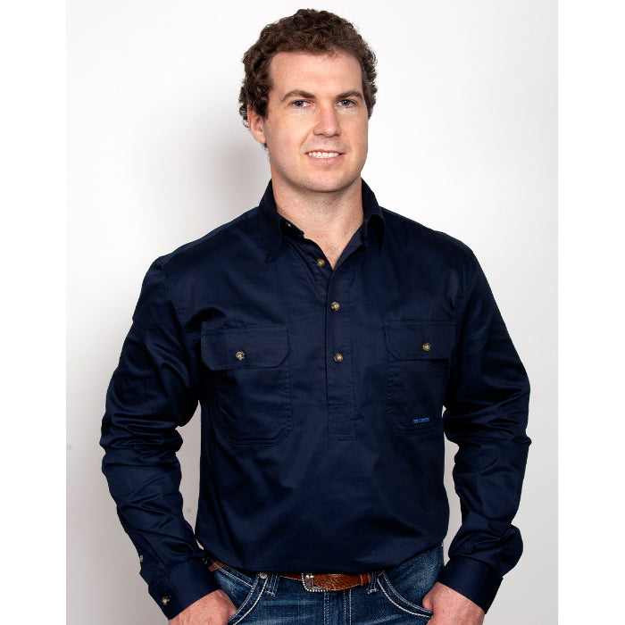 10101NVY Just Country Cameron Workshirt Navy