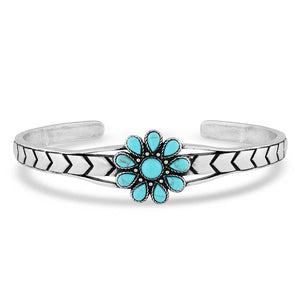 Sunflower Turquoise - Cuff Bracelet