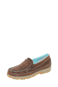 TCWXC0049 Twisted X Ladies Mocs Cellstretch Slip On Brown/Aqua