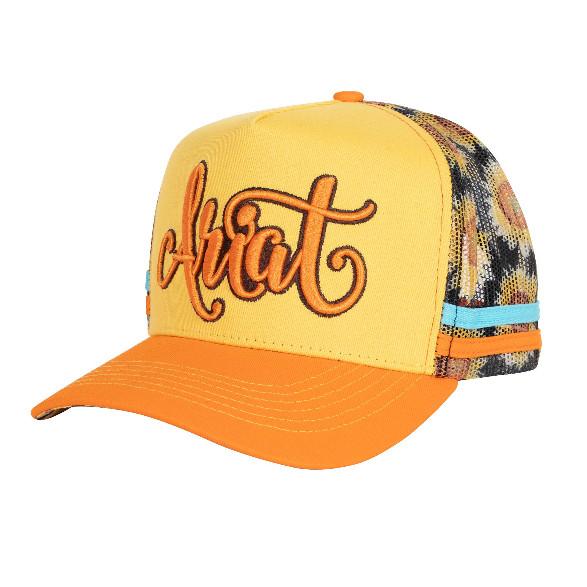 Ariat Sunflower Script Mesh Trucker Cap Wild Orange