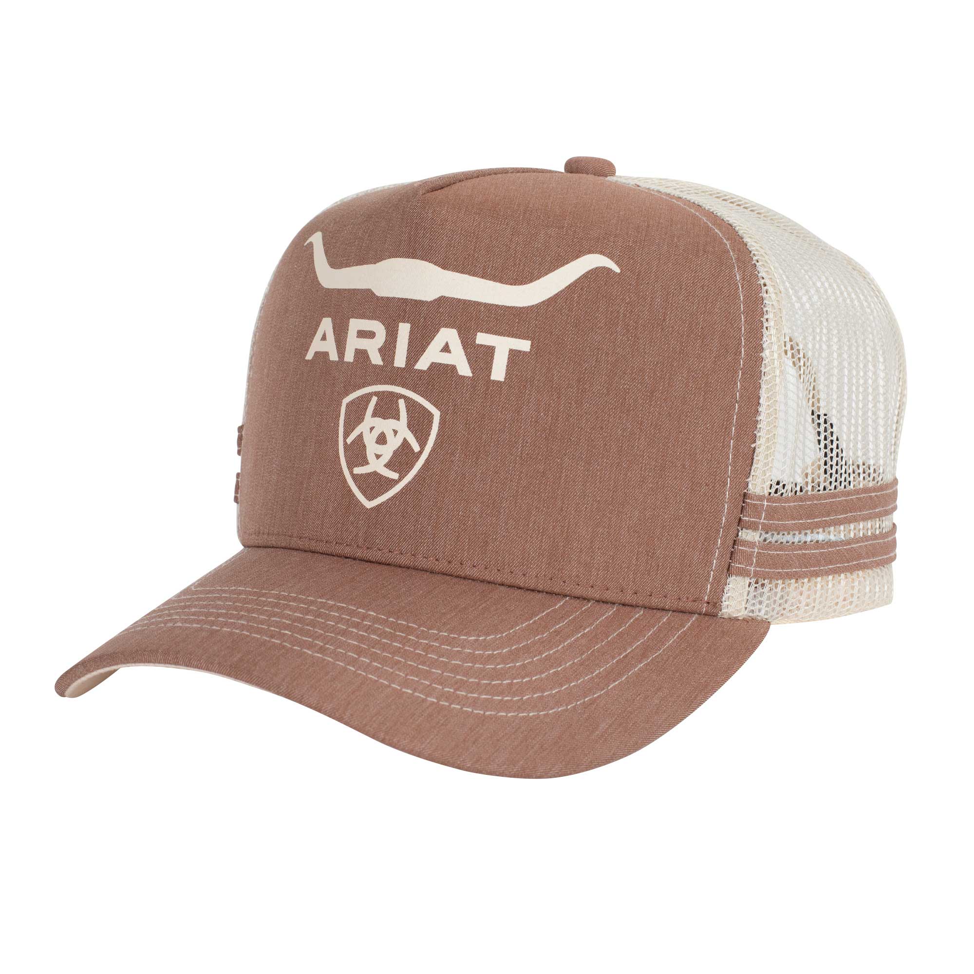 Ariat Wild Bull Trucker Cap Brown Heather