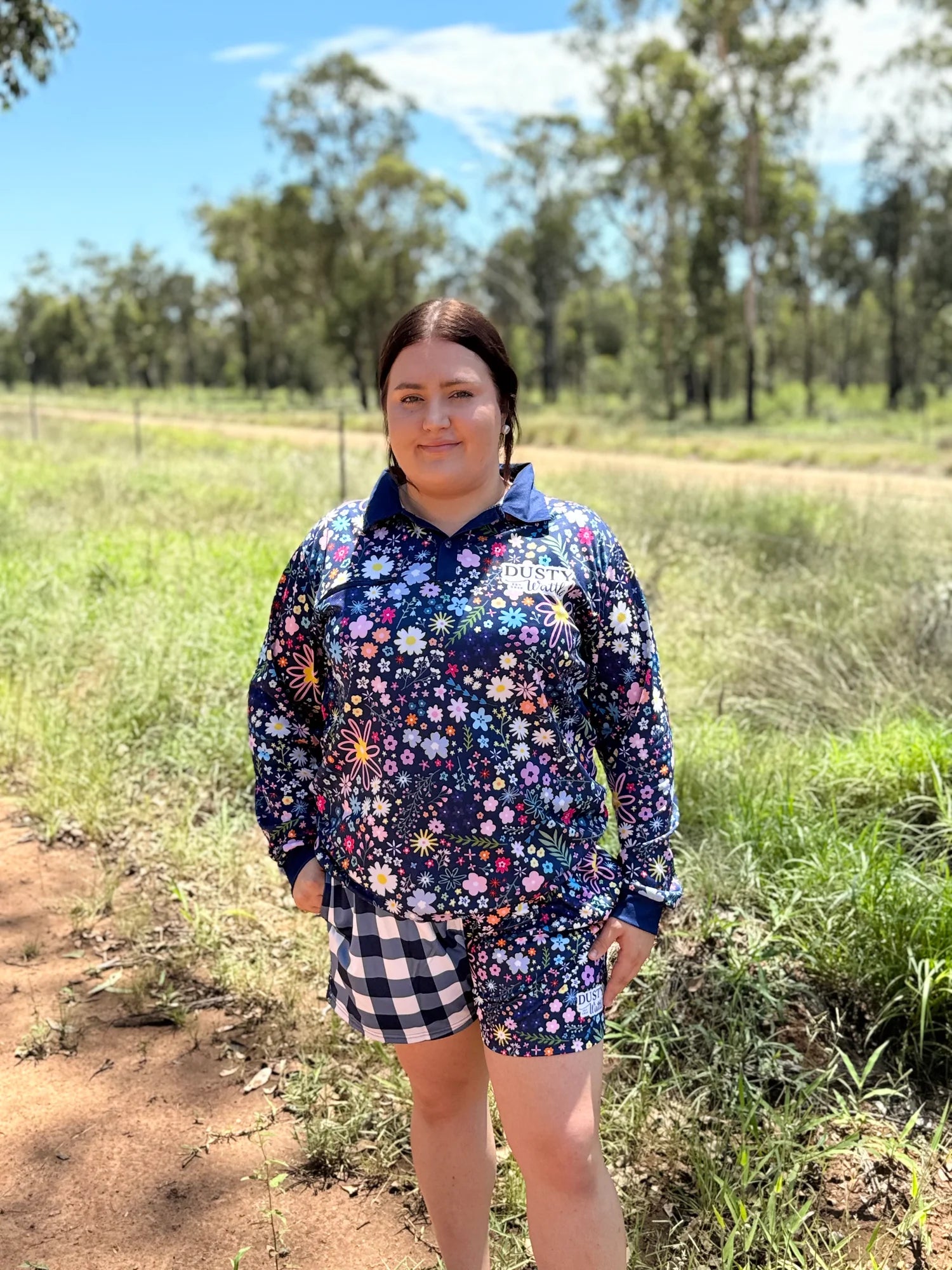 Dusty Wattle Ladies Footy Shorts Bloom