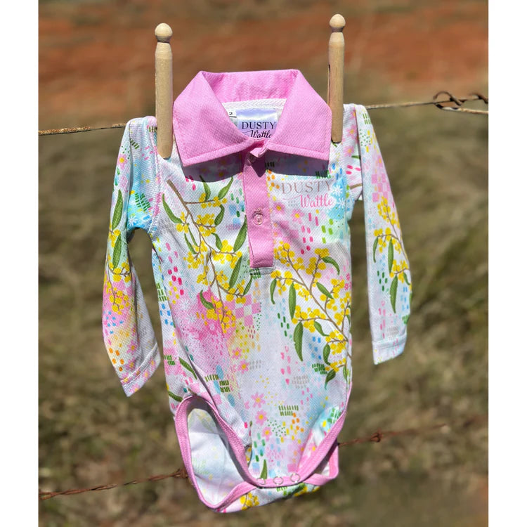 Dusty Wattle Fishing Shirt Rompers Posey