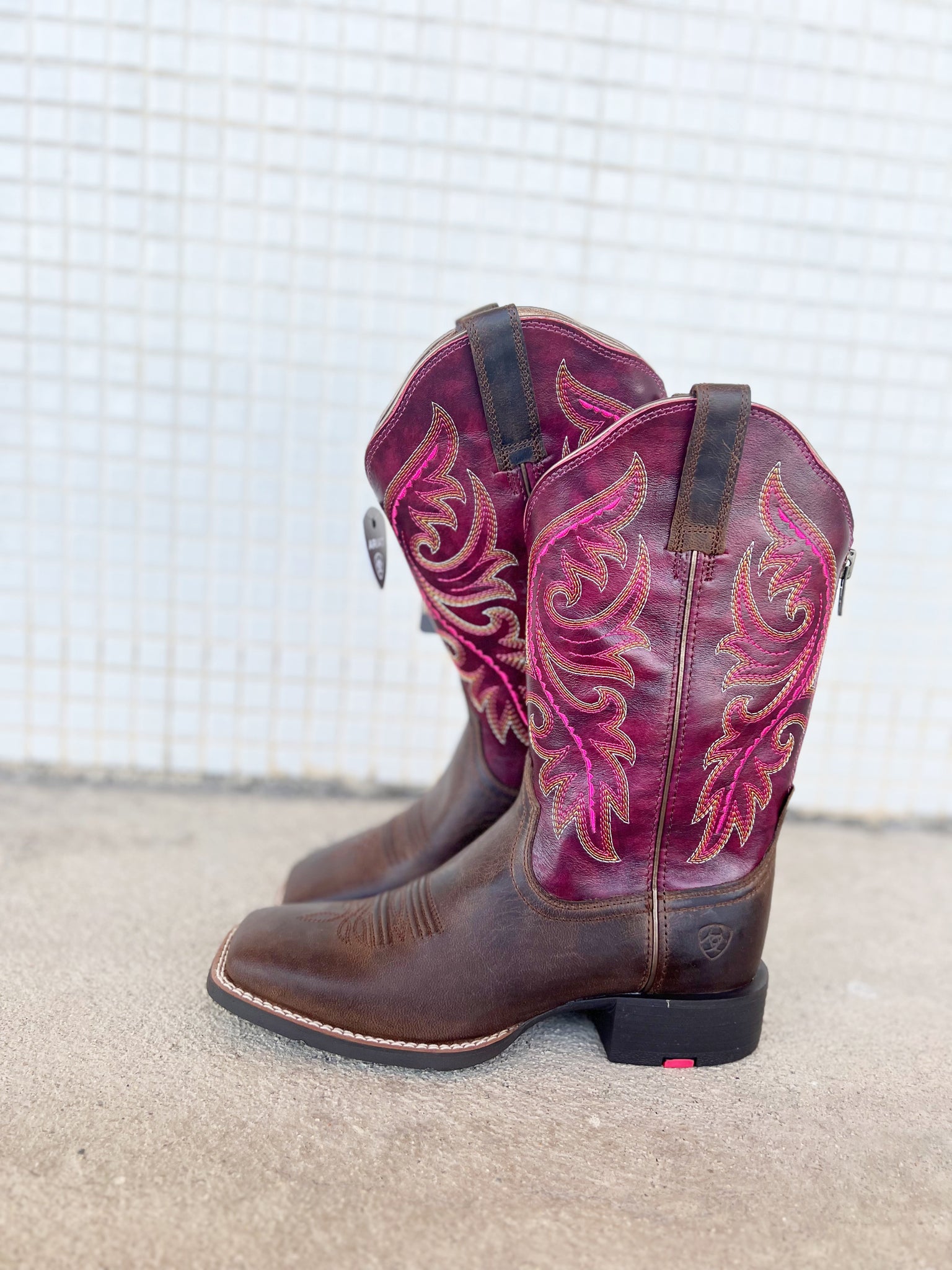 Ariat women's boots on sale pink