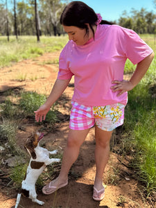 Dusty Wattle Ladies Footy Shorts Posey