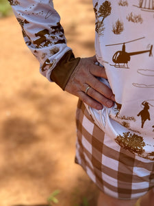 Dusty Wattle Ladies Footy Shorts Spinifex