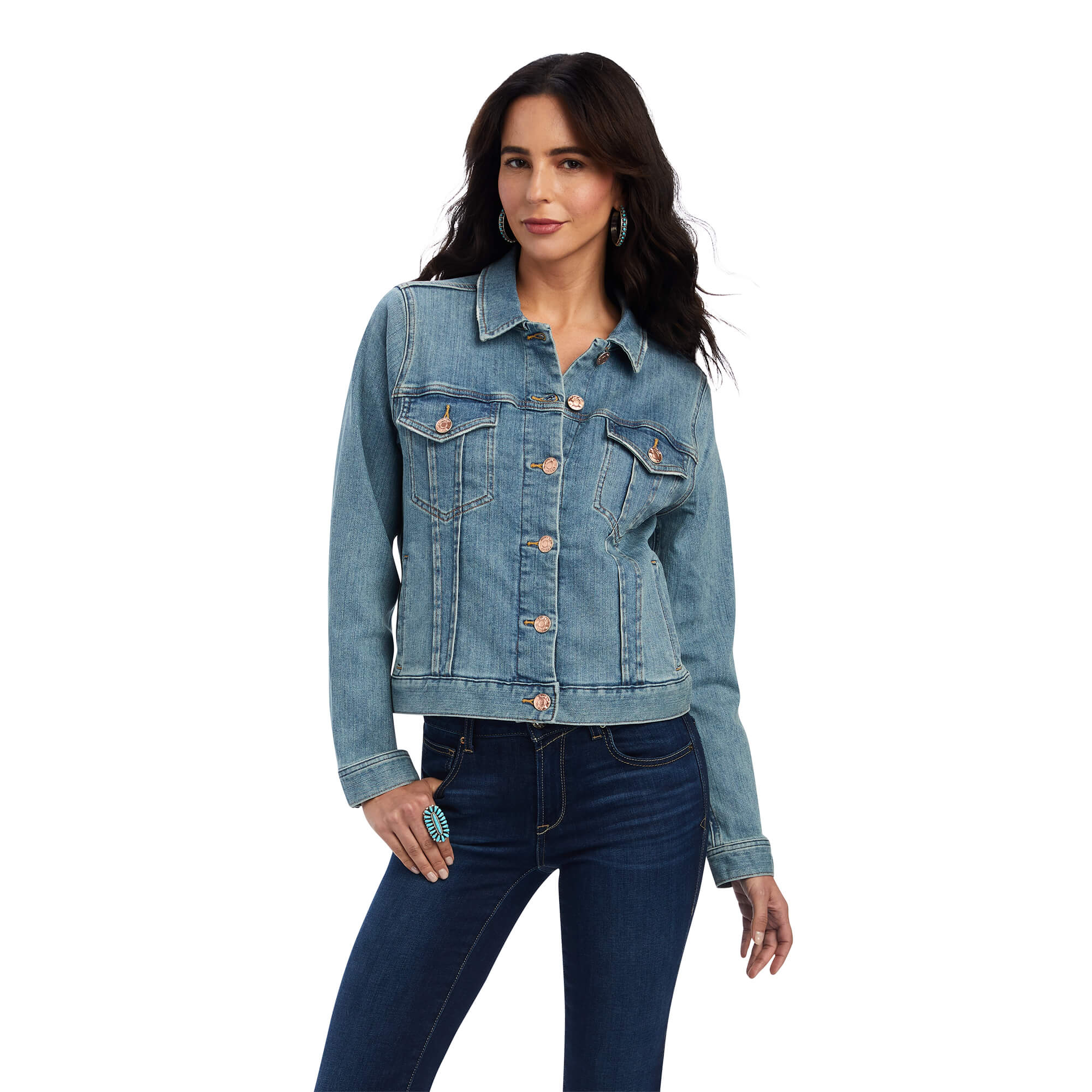 Buy NOROZEWomen's Washed Detail Denim Jacket | Ladies Trucker Classic  Western Design Denim Jeans Jacket All UK Sizes Online at desertcartINDIA